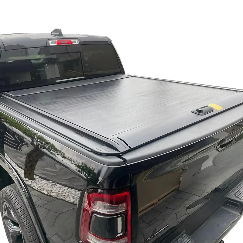 Wildfront Aluminum Alloy Retractable Roll-Up Locking Pickup Roller Shutter Lid Tonneau Cover for Ram 1500 50 F-150 Ranger Dmax
