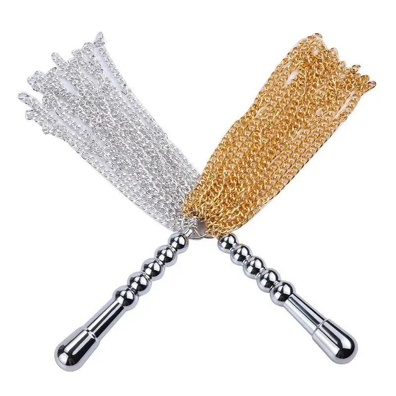 Metalowy uchwyt, bat łańcuchowy, flogger, pałeczka do flirtowania, fantazja, zabawka erotyczna do flirtowania, zabawka erotyczna do seksu analnego, masturbacji, zabawki BDSM dla dorosłych.