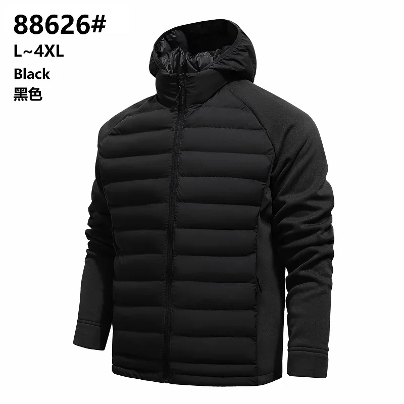 Warm Inner Fleece Parkas Men Hooded Puffer Jacket Man Casual Padded Outwear Autumn Winter Detachable Hat Outfits Parka Coat Male