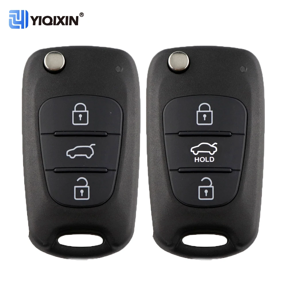 YIQIXIN 3 Buttons Flip Remote Car Key Shell For Hyundai I20 I30 IX35 I35 Accent Folding Auto Control Fob Cover Case Replaement