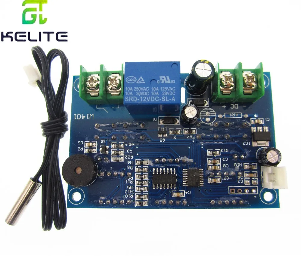

5pcs/lot DC12V thermostat Intelligent digital thermostat temperature controller With NTC sensor W1401 led display