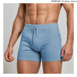 Pantaloncini sportivi casual da uomo Basket Fitness Pantaloncini maschili Pantaloncini slim sexy blu estivi Pantaloni elasticizzati da uomo Abbigliamento da palestra