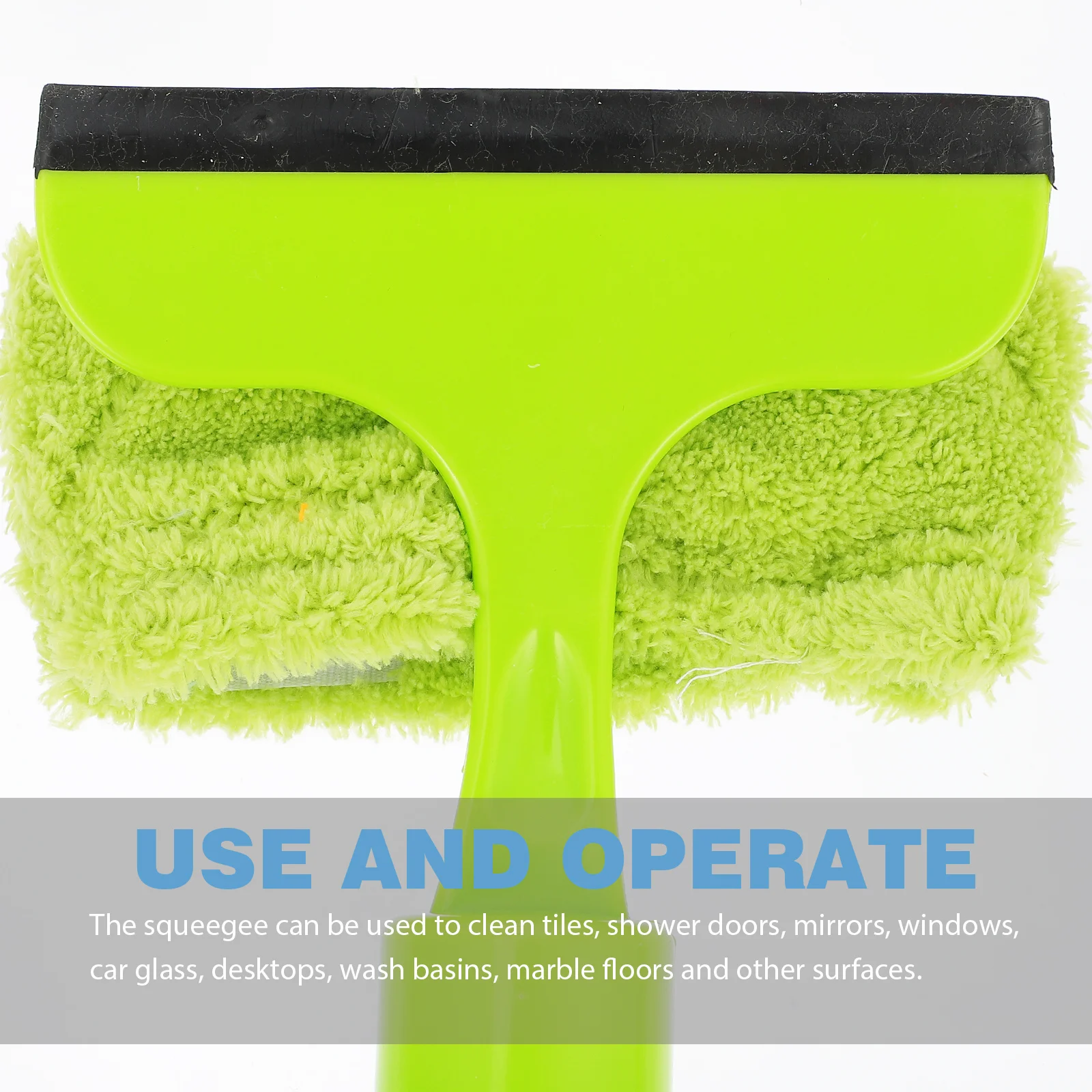 2pcs Glass Cleaner Double-Sided Squeegee For Windows Shower Doors Tiles Cars Mirrors Marble Floors Desktops Wash Basins