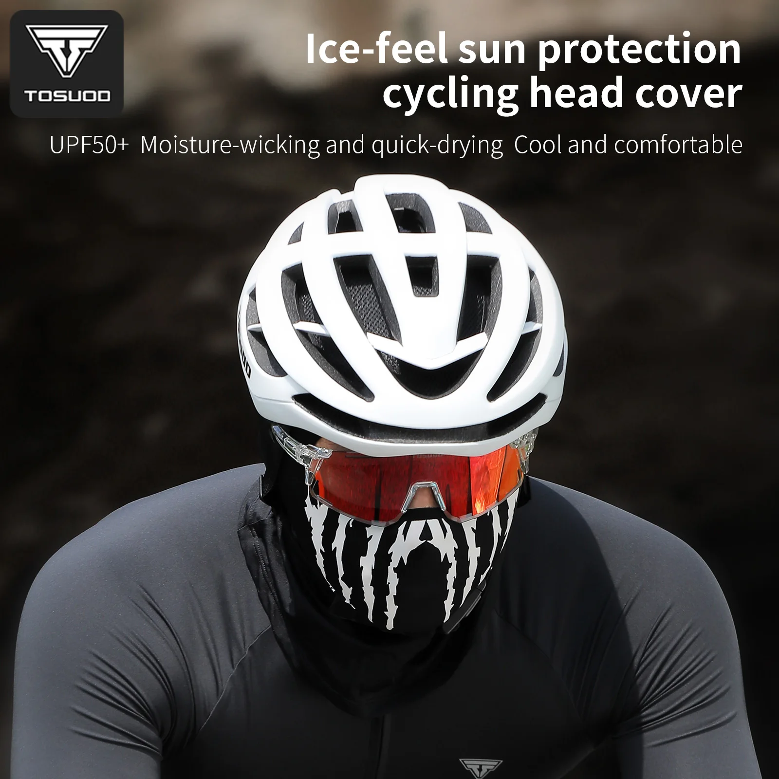 

TOSUOD зимняя Балаклава, сохраняющая тепло, велосипедная маска для лица, мотоциклетный шарф, шлем для верховой езды, козырек, дышащая ветрозащитная спортивная маска