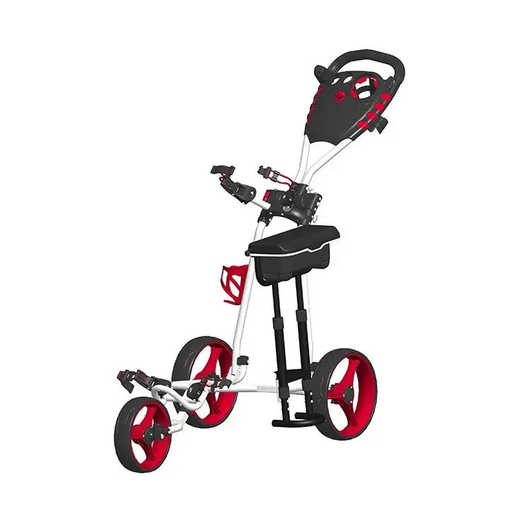 Hot Sale Golf 3 Wheel Push Cart Trolley Easy Fold Push Golf Cart