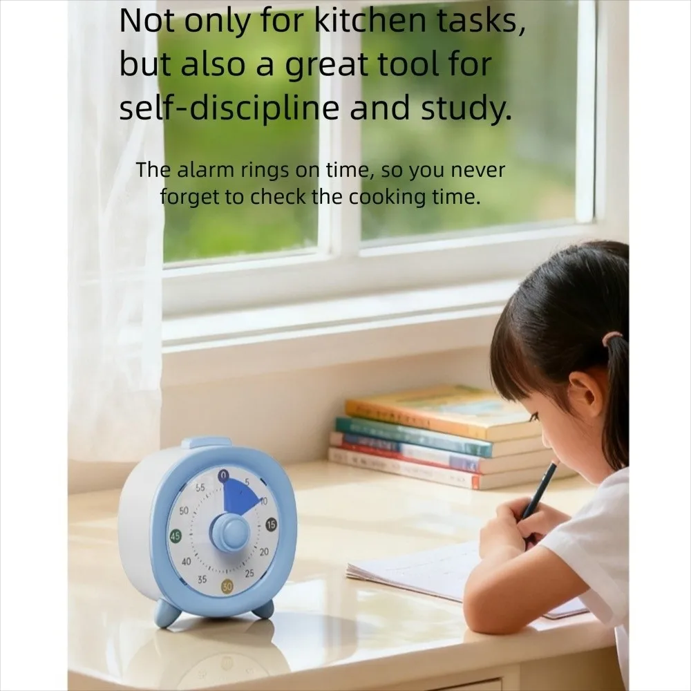60 Minutes Visual Timer Round/Square Visualization Countdown Alarm Clock Self-discipline Ultra Silent Kitchen Timer