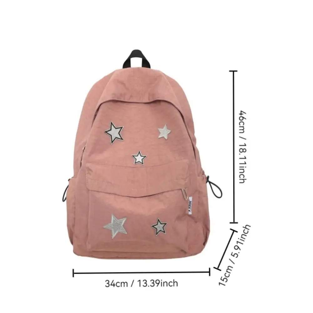 Fashion Large Capacity Women Backpack Lightweight Adjustable Strap Student Rucksack Nylon Book Bag Outdoor