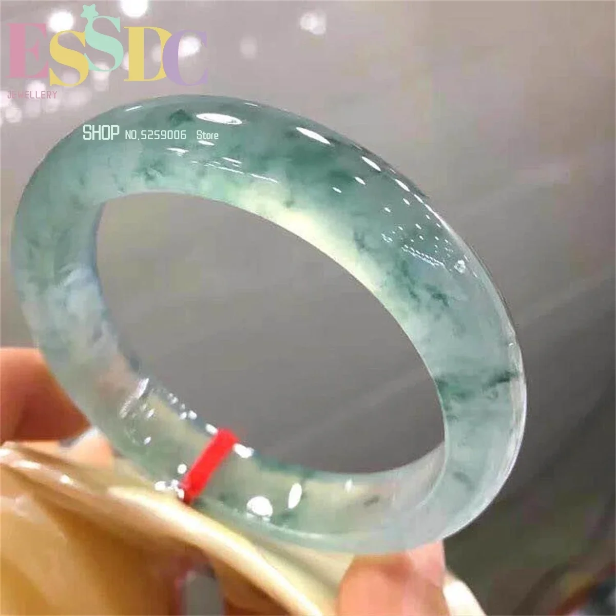 Natural Myanmar Ice Drifting Flower Jade Bracelet Round Strip Old Pit A Clear Water Grand Concubine Jewelry for Women Retro Gift