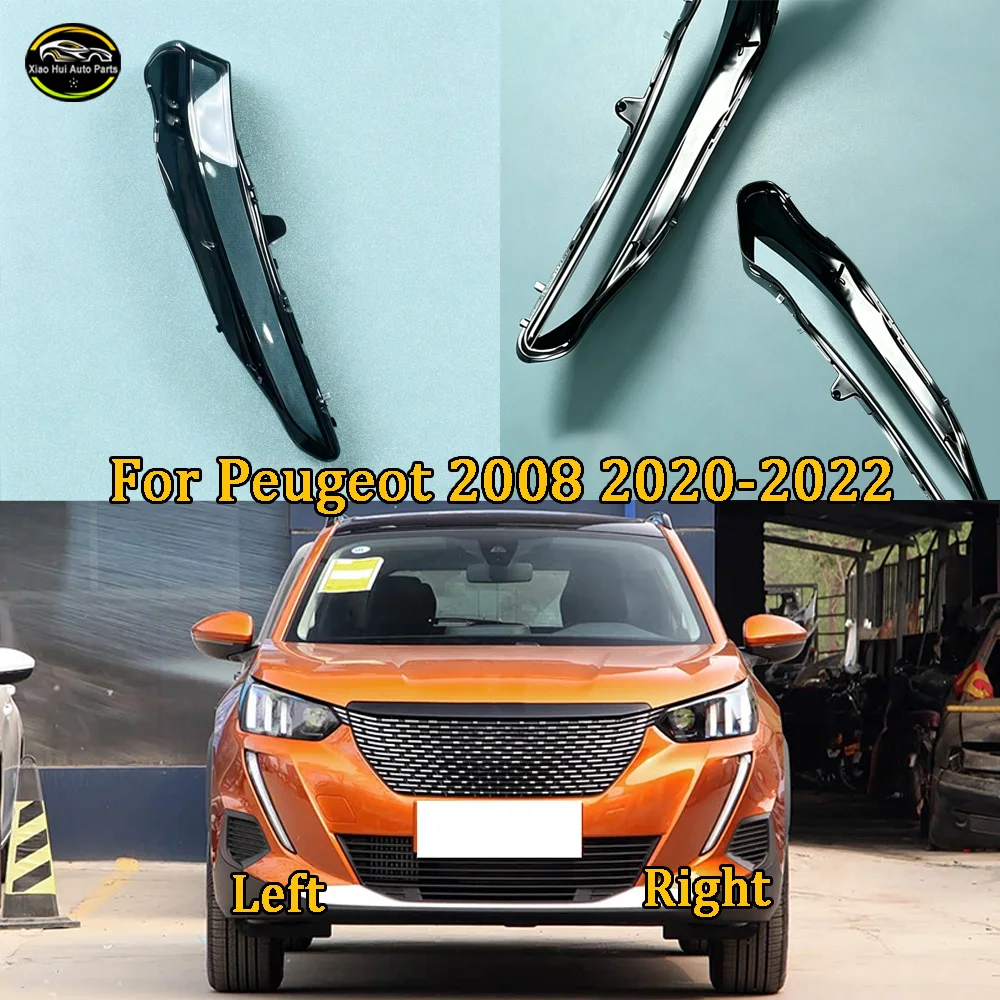 

Daylight Lampshade 2020-2022 For Peugeot 2008 Front Headlight Cover Headlamp Lamp Shell Transparent Lampshade Lens Plexiglass
