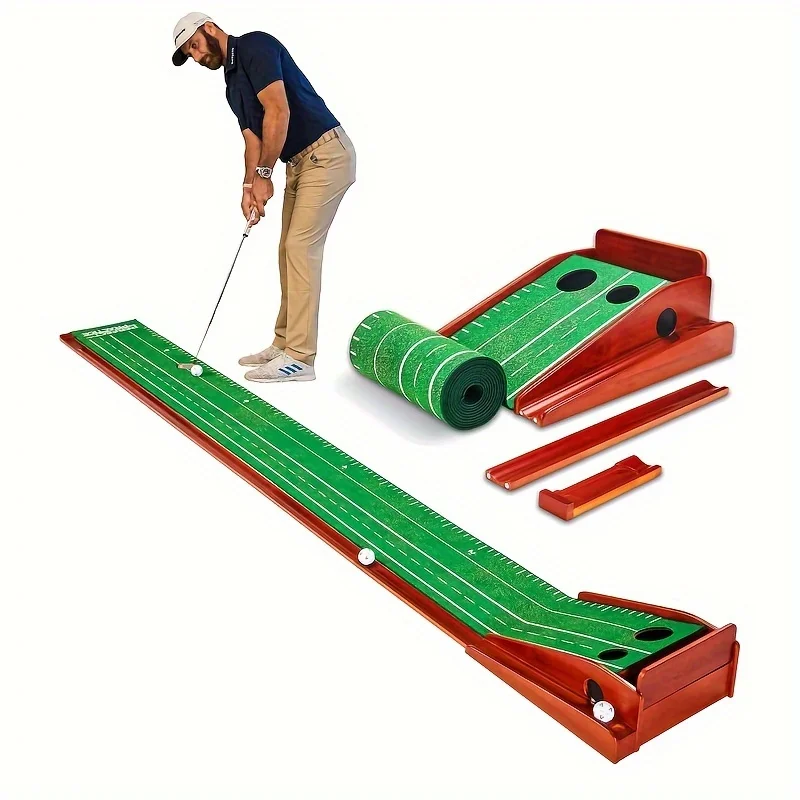 PRACTICE Putting Mat - Indoor Golf Putting Green with 1/2 Hole Training for Mini Games & Practicing at Home or in The Office