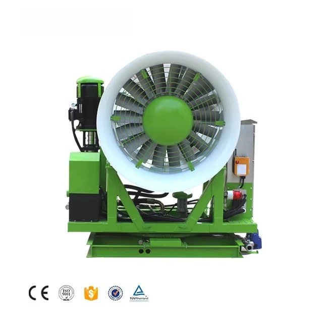 بخاخ رذاذ الماء للتحكم في الغبار مثبت على الجرار البيئي بطول 80 مترًا - مدفع ضباب من الفولاذ المقاوم للصدأ للبناء/المعادن