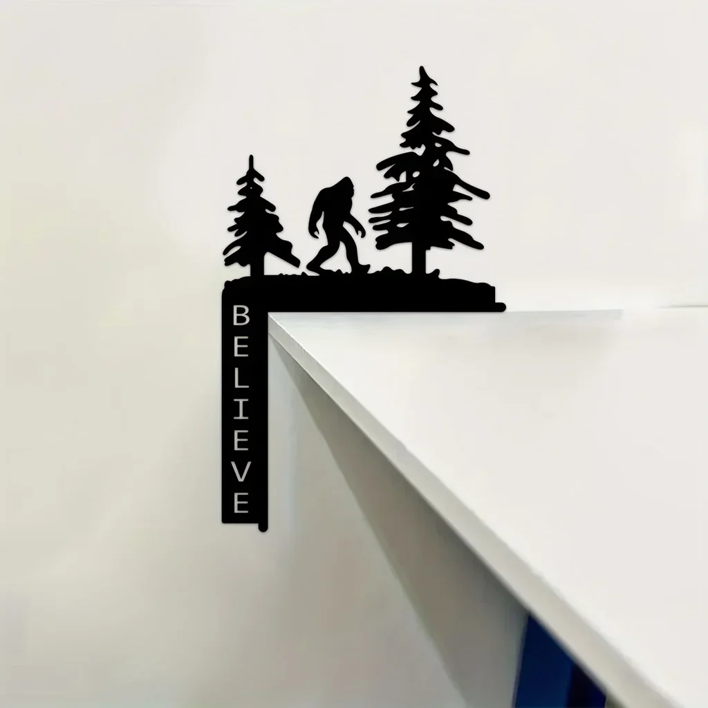 Hello Young Metal Creative Silhouette Home Decorative Wall Stickers Door Corner DecorationDoor Frame Corner Decor Metal Wall Han