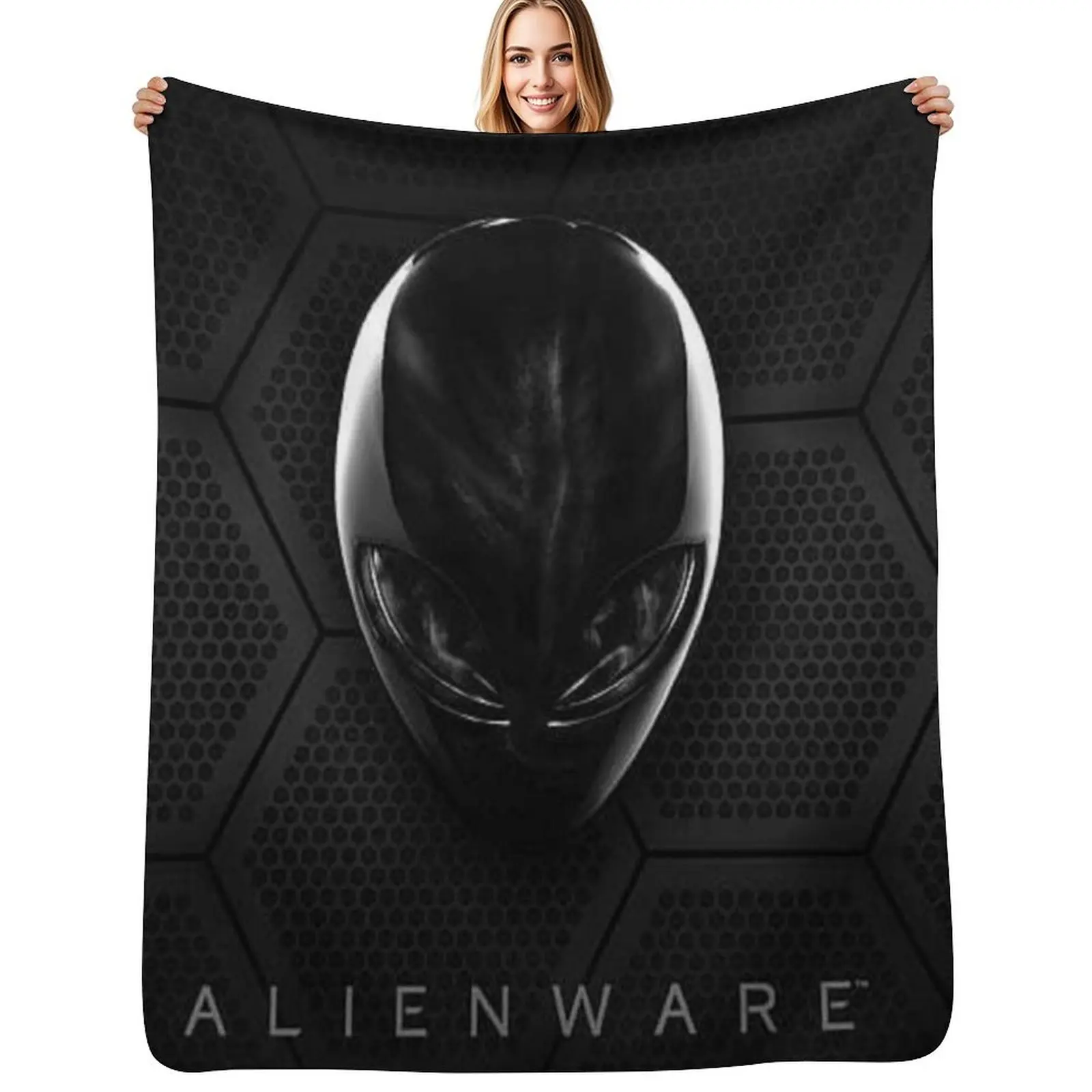 

Alienware PC gamer art Throw Blanket Lightweight Warm Blanket for Travel Camping
