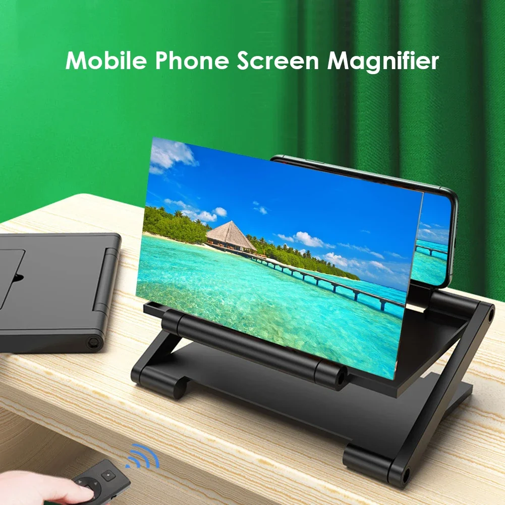 Amplificateur d'écran de téléphone portable 3D HD de 8 pouces, loupe pliante pour téléphone portable, écran de projecteur HD, loupe d'agrandissement, support pour téléphone