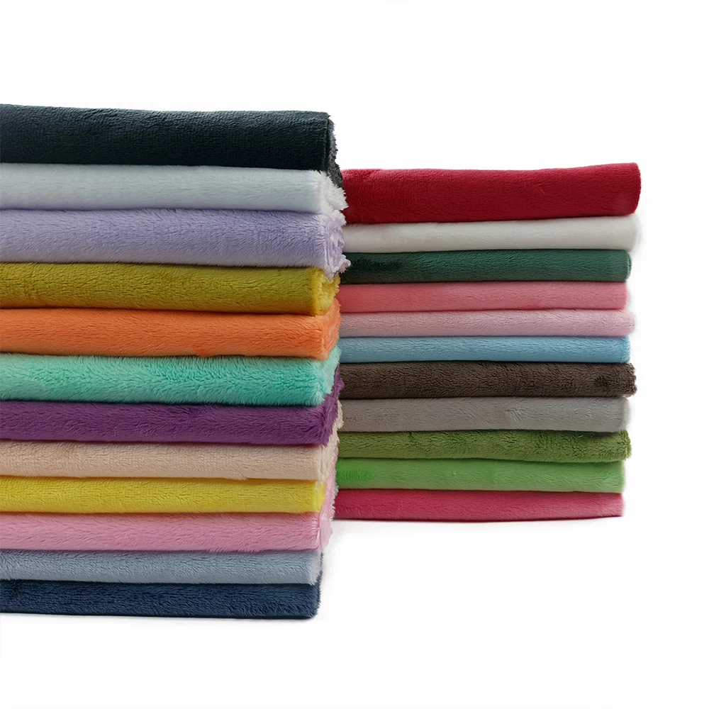 43 Farben 3mm Minky-Stoff 100% Polyester Umweltfreundlicher Stoff 45x50cm Plüsch-Puppen-Kostüm-Futter Plüschstoff – Detail 7
