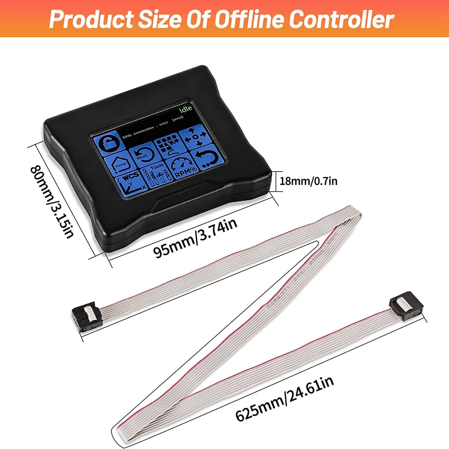 Imagem -06 - Cnc Offline Controller com Touchscreen Router Offline Control Module 2.8in Grbl