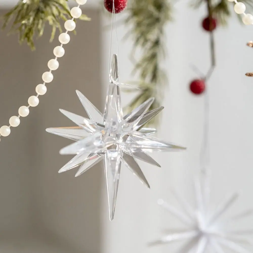 Christmas Tree Decoration Hanging Christmas Decoration Champagne Color White Exploding Star Christmas New Year