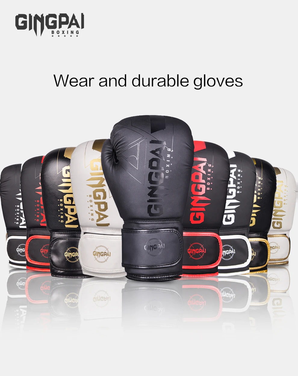 Professionelle 6/8/10/12/14oz Boxhandschuhe PU Muay Thai MMA Beruf Kickboxen Erwachsene Sandsack Trainingshandschuhe Ausrüstung – Detail 4