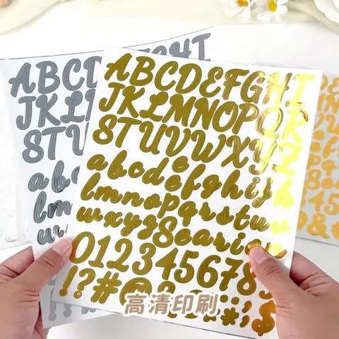 5Pcs/set Colorful Letter Stickers, Self-Adhesive vinyl Alphabet Number Sticker For Mailbox,Sign Door, Address Number,Cards,Cups