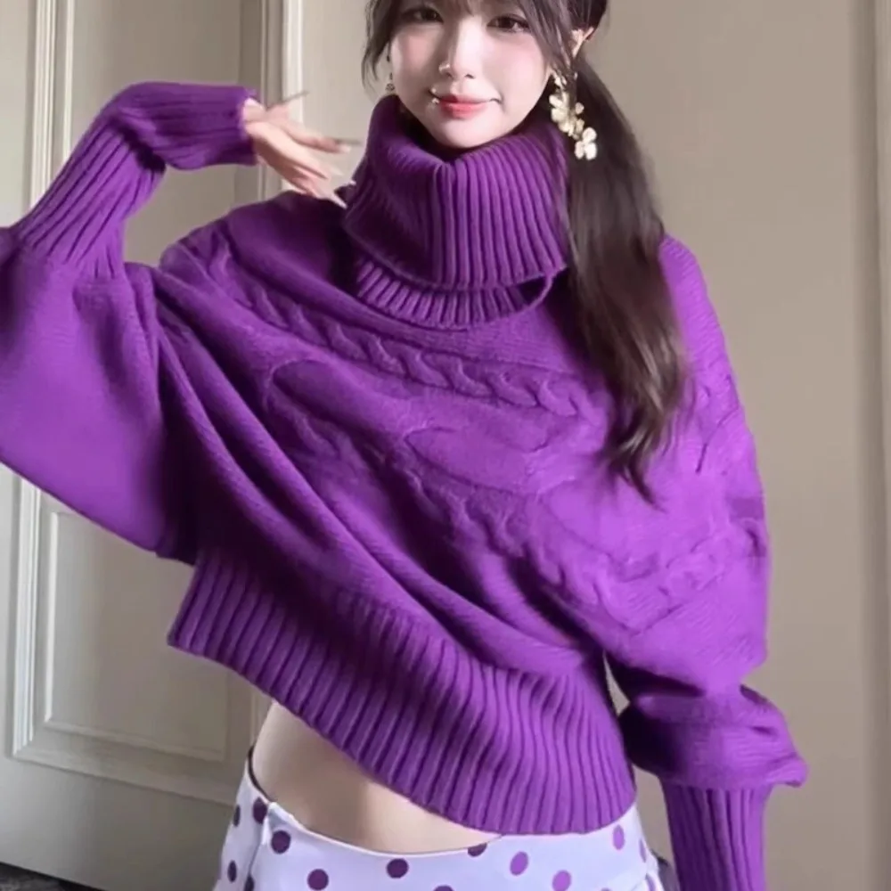 

Элегантный корейский джемпер знаменитостей, ленивый теплый твист, пуловеры премиум-класса, вязаные тонкие универсальные свободные уличные вязаные пуловеры