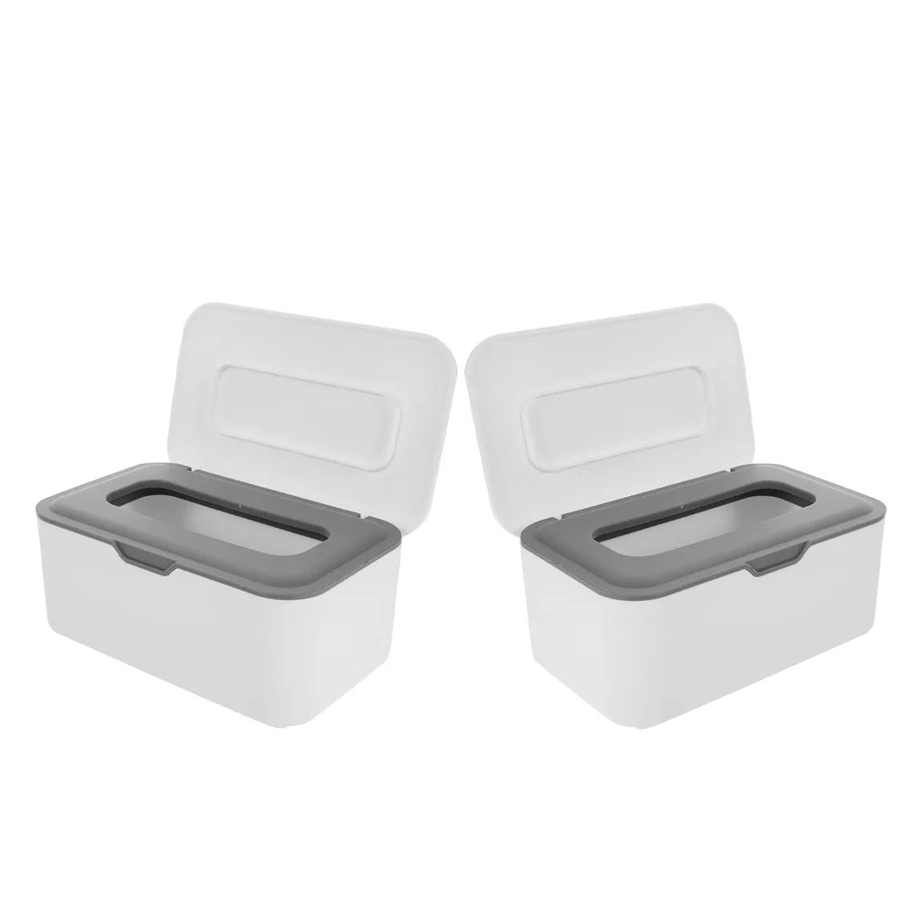 Conteneur de lingettes rechargeables pour bébé, 2 pièces, boîte de rangement Portable, support léger et Durable, distributeur de lingettes