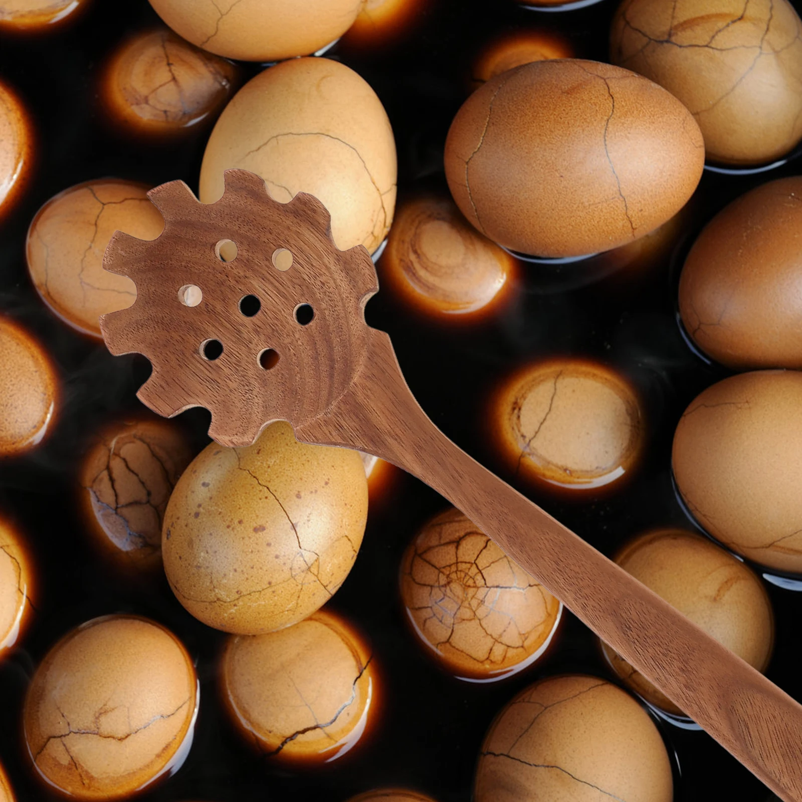 

2pcs Heat-Resistant Wooden Spoon Long Handle Cooking Spoon Non-Stick Design Wood Kitchen Accessories Home Restaurant
