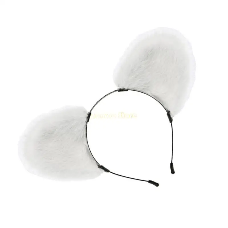 31BF 다양한 행사를위한 트렌디 베어 귀 헤어 밴드 여행 및 이벤트에 적합한 부드럽고 편안한 헤어 액세서리