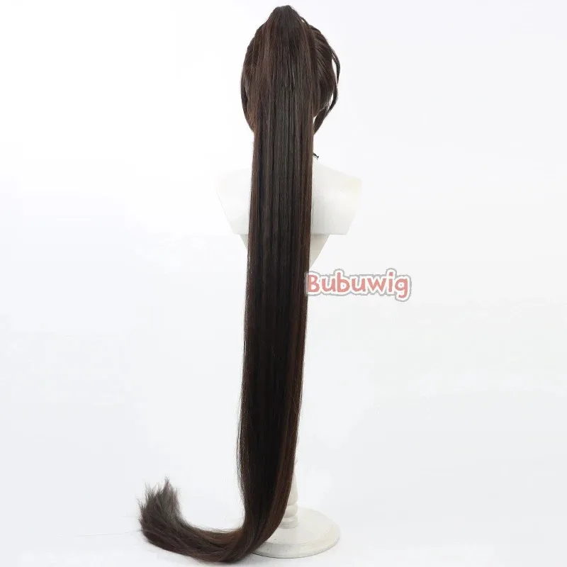 CyBubuwig الشعر الاصطناعية Jyu Viole Grace تأثيري الباروكات برج الله Jyu Viole Grace 150 سنتيمتر بني داكن ذيل حصان شعر مستعار مقاومة للحرارة