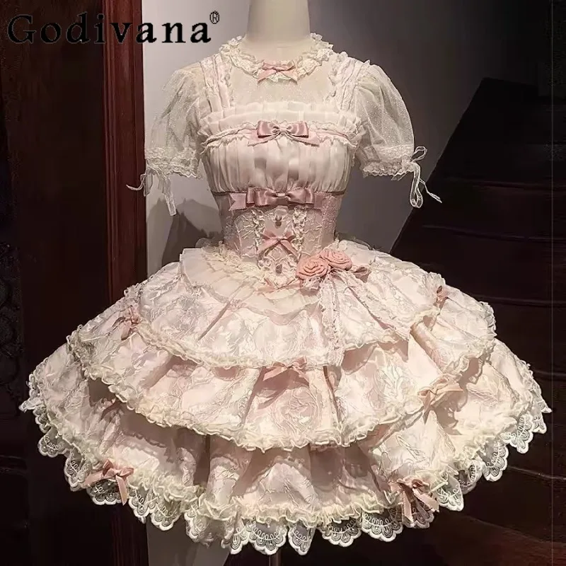 

Lolita Ballet Courtesy Lolita Dress Women's Ballet Style Doll Daily Wear Dress Female Summer Japanese Style Sweet Dress