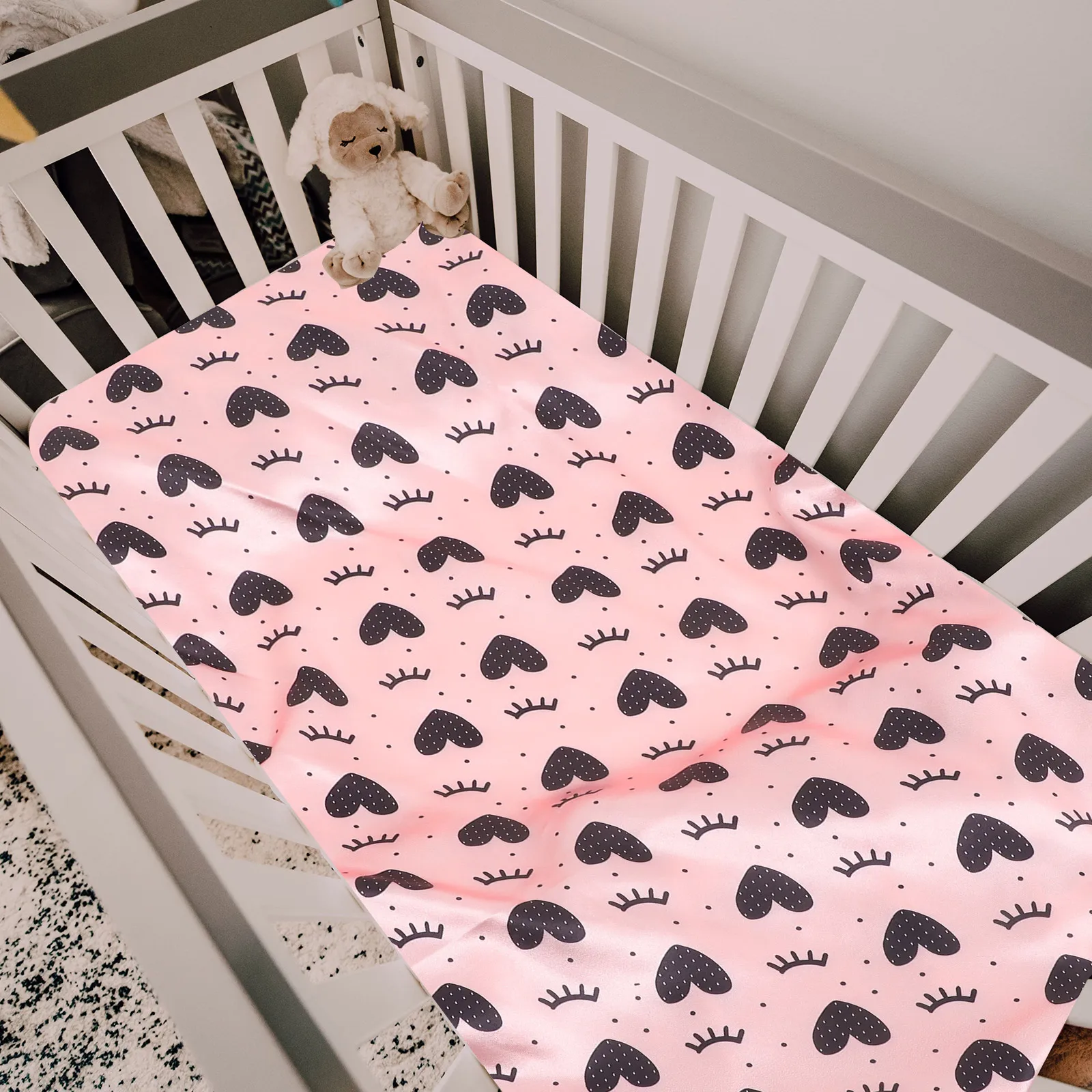 ملاءة مرتبة سرير جاهزة، ملاءة سرير أطفال مريحة وناعمة ومسامية ولا ضوضاء، تصميم فريد من نوعه للأطفال الأولاد والبنات