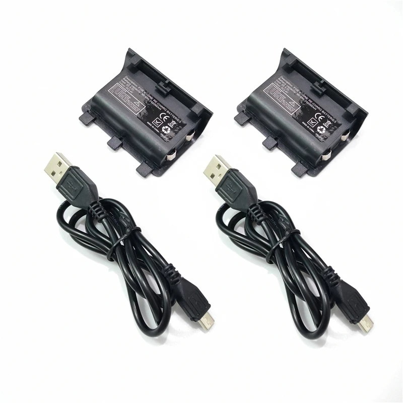 2400mAh Rechargeable Li-ion Battery Pack for XBOX ONE Gaming Console Back Cover Battery Gamepad Battery +USB Charging Cable