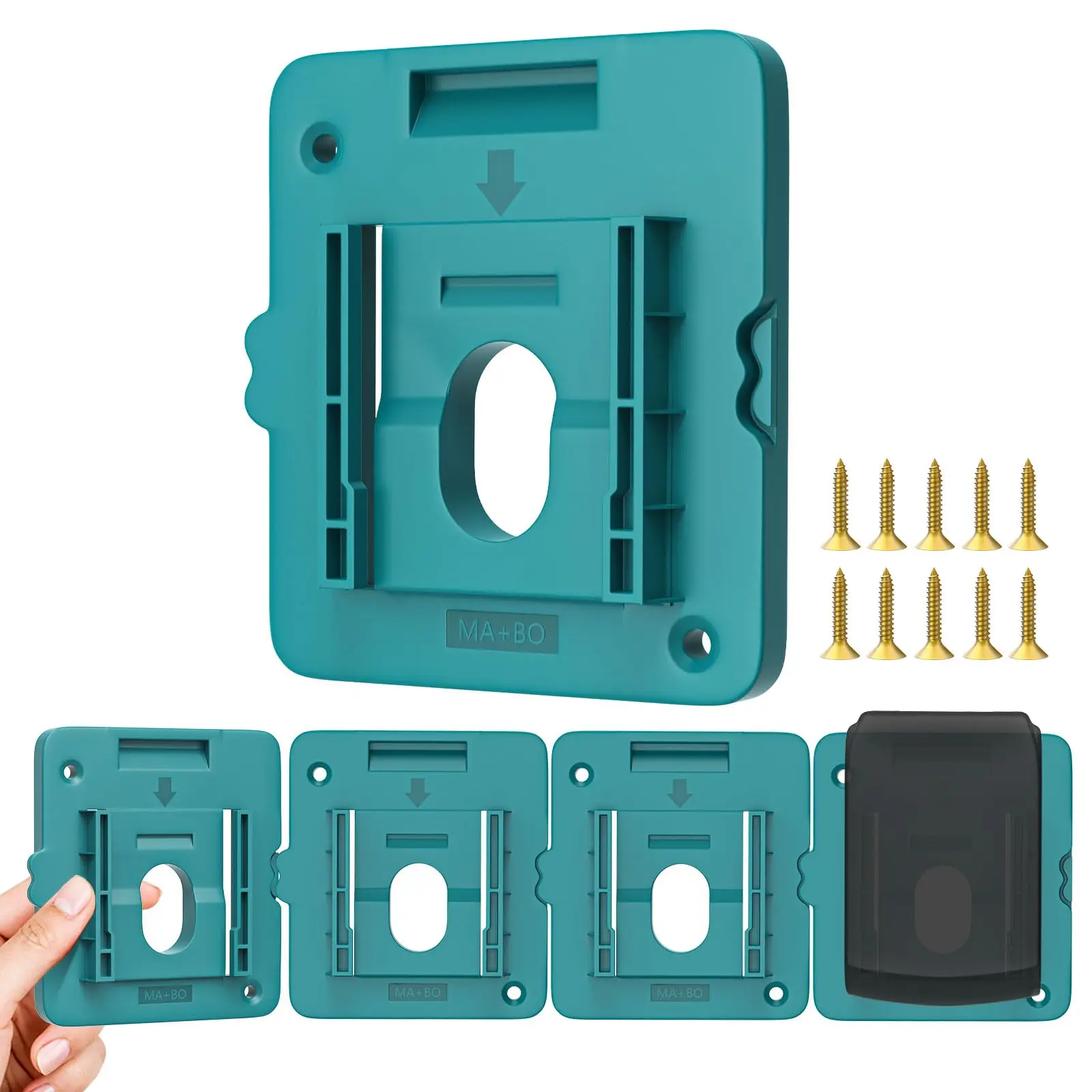 Battery Mount Holder Compatible for Makita 18V Batteries, Wall Mounts Hanger Fit for BL1860 BL1850 BL1840 BL1830,No Battery
