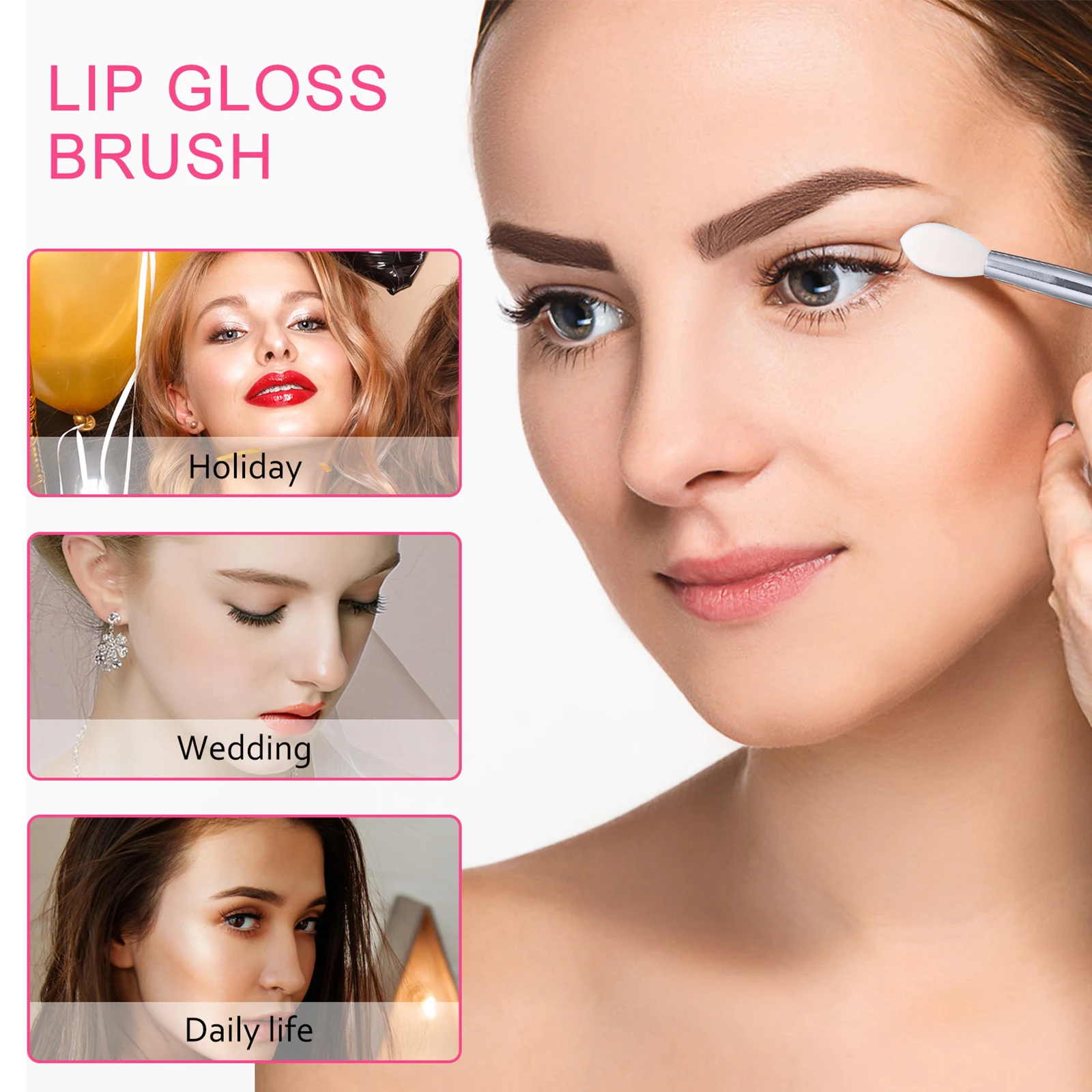 

12 Pcs Lip Mask Silicone Brush Lipstick Applicator Makeup Silica Gel Travel