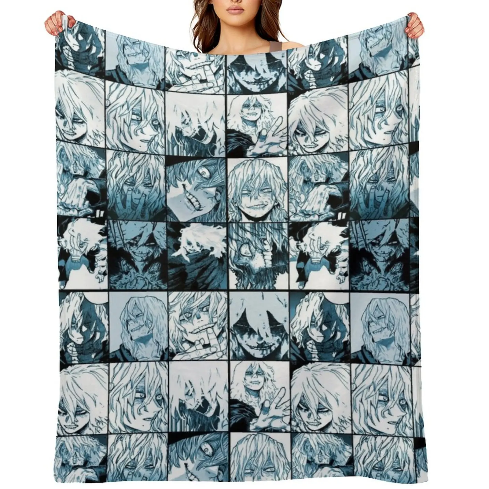 

Shiga raki MHA collage 2 Throw Blanket Beautifuls Winter beds For Baby Luxury St Blankets