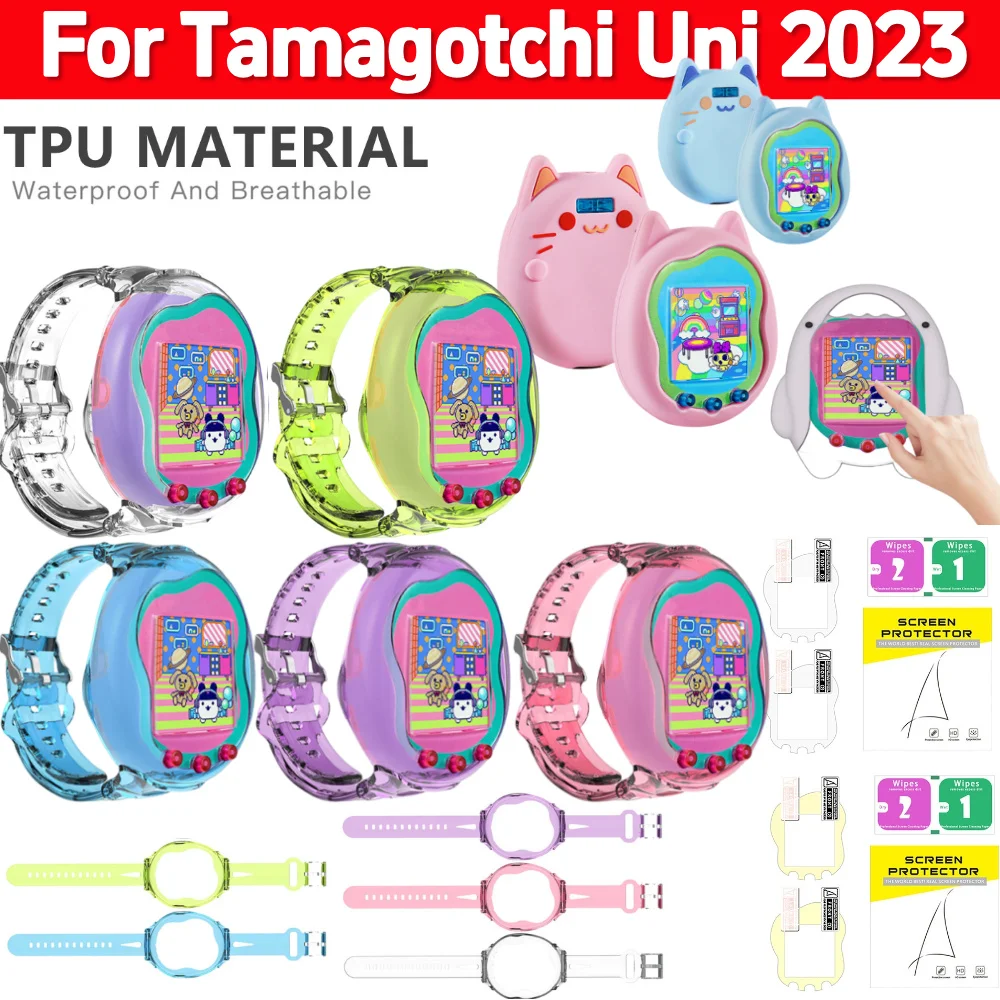 Funda De Silicona Anticaídas Para Tamagotchi Paradise – Resistente A Golpes, Ajuste Personalizado, Colores Rosa Y Azul, Tamaño 7.6x7x3 Cm, Fácil De Limpiar Y Portátil