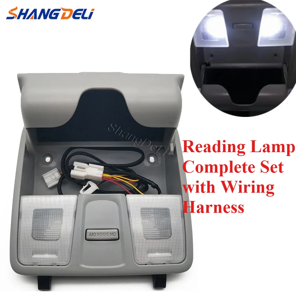 

Durable Gray Roof Reading Lamp Complete Set with Wiring Harness Easy Installation for KIA Rio Forte K3 2013-2016