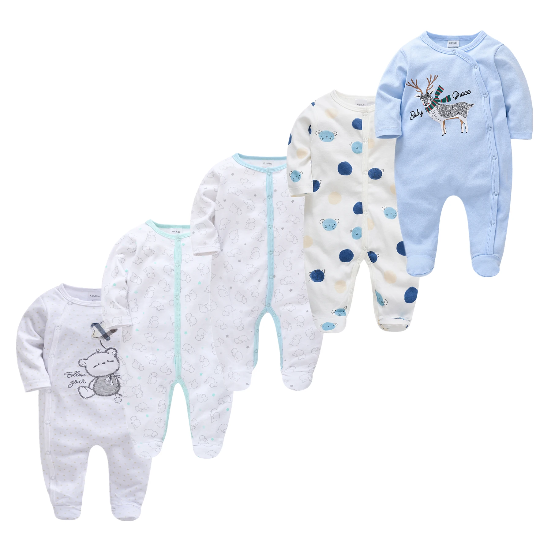 

100% Cotton Newborn Baby Clothes Footies Jumpsuit Zipper Infant Boys Girls Rompers Spring Bottoming Shirt Jumpsuits Footed