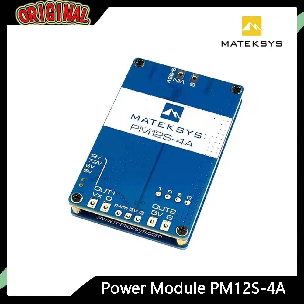 

Модуль питания MATEK PM12S 4A — 3-14S (9-55 В постоянного тока), управление ШИМ 4A для радиоуправляемого самолета, вертолета, квадрокоптера