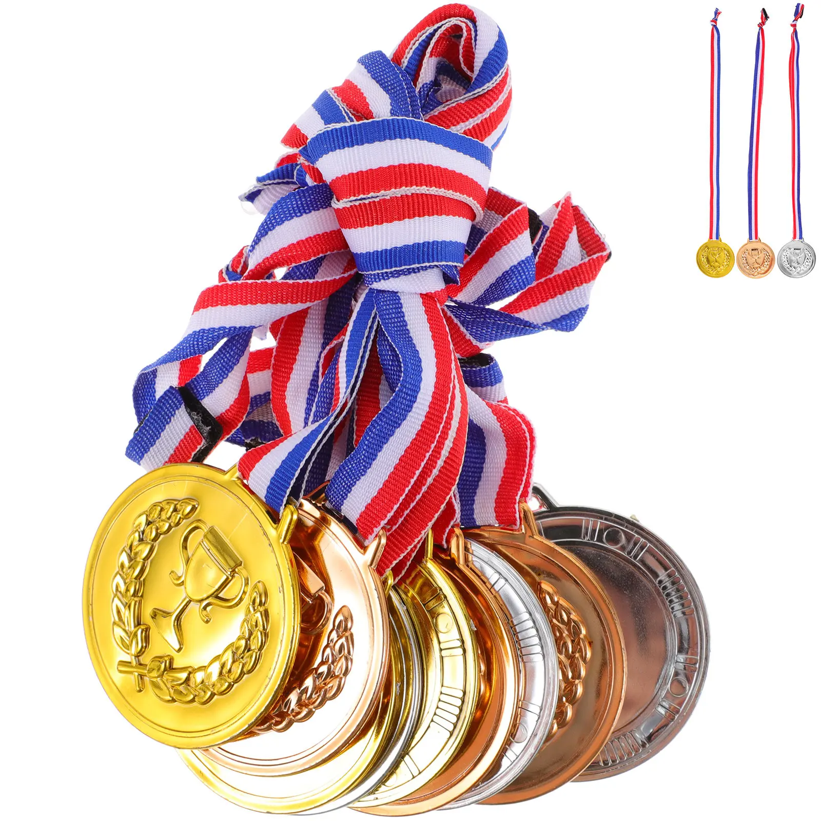 9Pcs Children Sports Medals Bright Color Realistic Design Premium Material for Classroom Awards Office Games Soccer Events