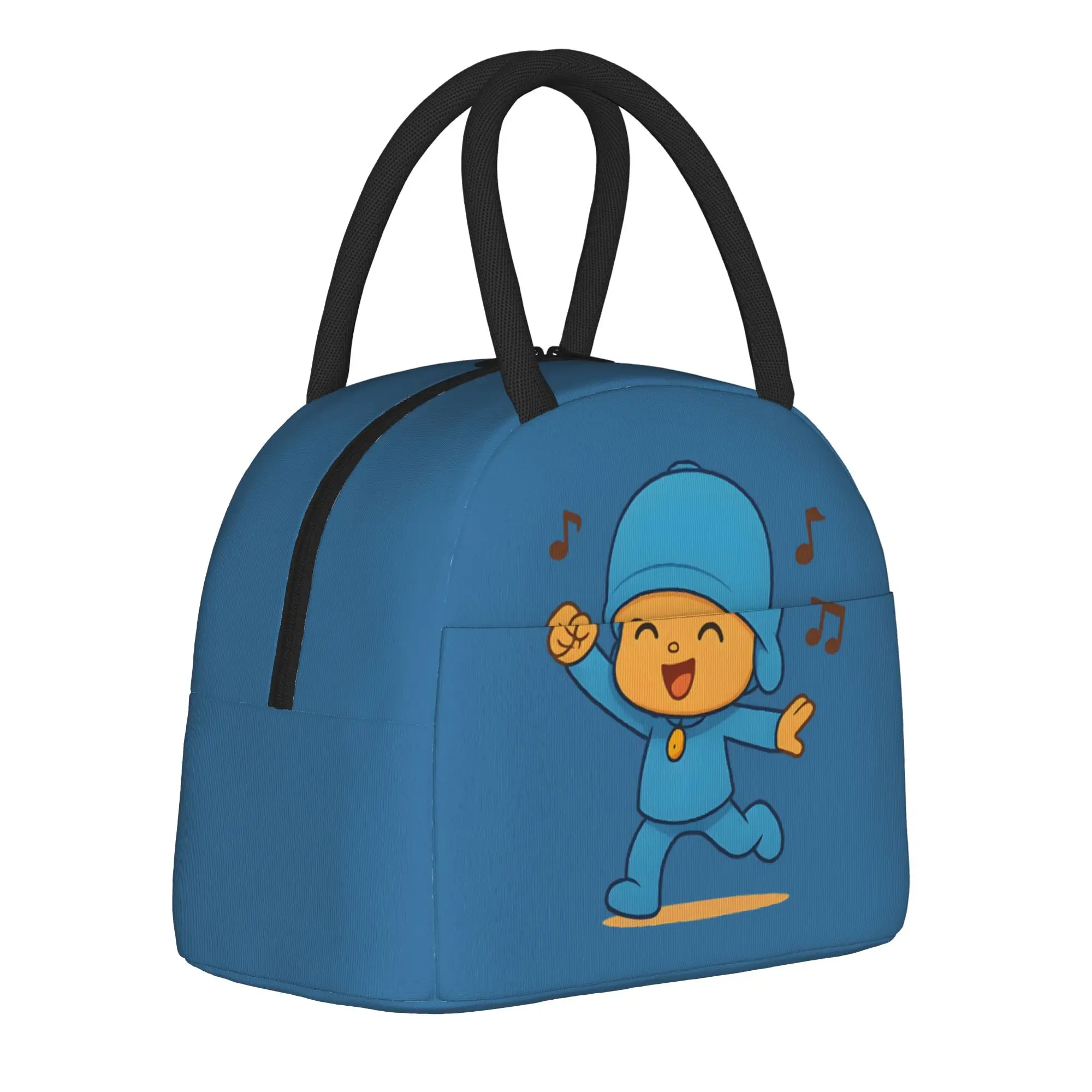 Happy Pocoyoed dancing  Insulated Lunch Bags High Capacity Lunch Container Thermal Bag Lunch Box Tote College  Bento Pouch