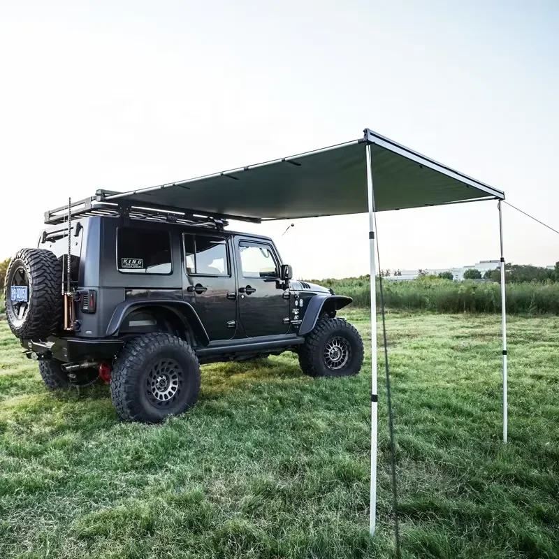 Awnlux Semi-Automatic Retractable Side Awning for Jeep SUV Truck Van 4x4 Overland Vehicle