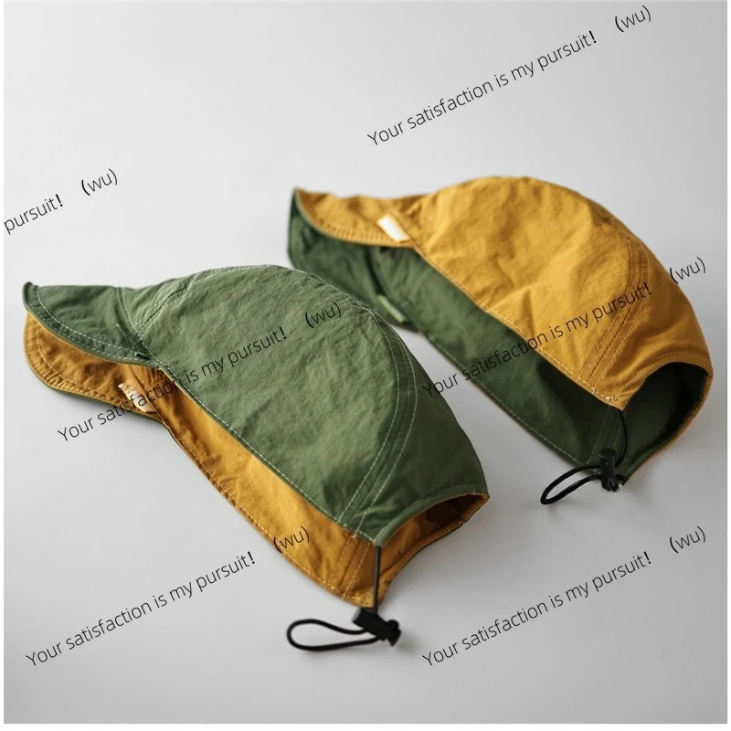 Summer new double-sided wear quick-drying, foldable cap, the same for men and women, outdoor riding and running sports sun hat