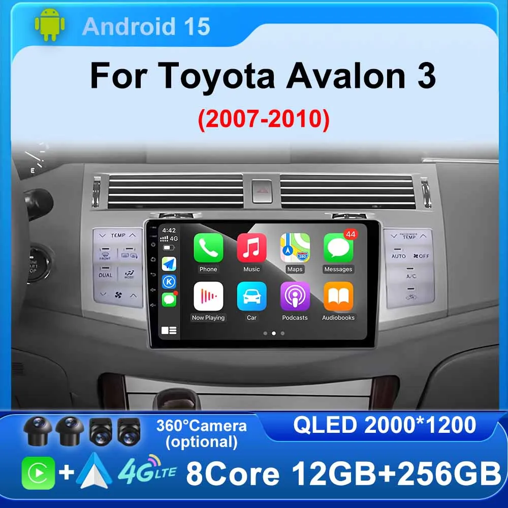 

Android Carplay for Toyota Avalon 3 2007 -2010 Car Radio Stereo Multimedia Player GPS Navigatio WIFI 4G DSP BT Head Unit