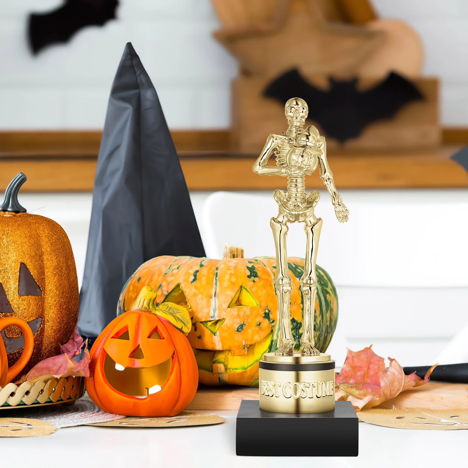 

Best Costume Gold Trophy Pumpkin Award Halloween Costume Contest Halloween Party Prize Golden Award Trophy