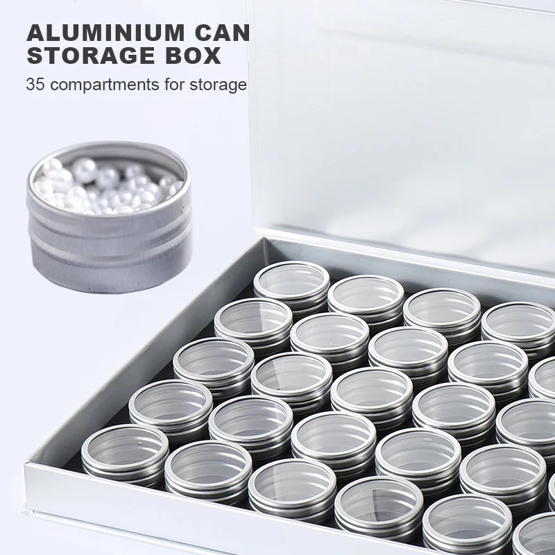 Multifunktionale silberne Aluminium leere Dosen Kosmetikbehälter Lippenbalsam Nail Art Make-up Creme Jar Aufbewahrungsbox Nagelzubehör
