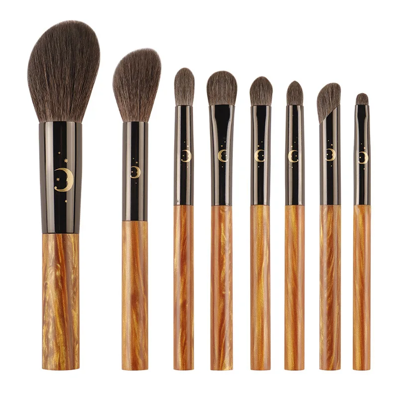 animal hair 8 or 7 makeup brush set brush resin handle Powder nose shadow eye shadow brush makeup products