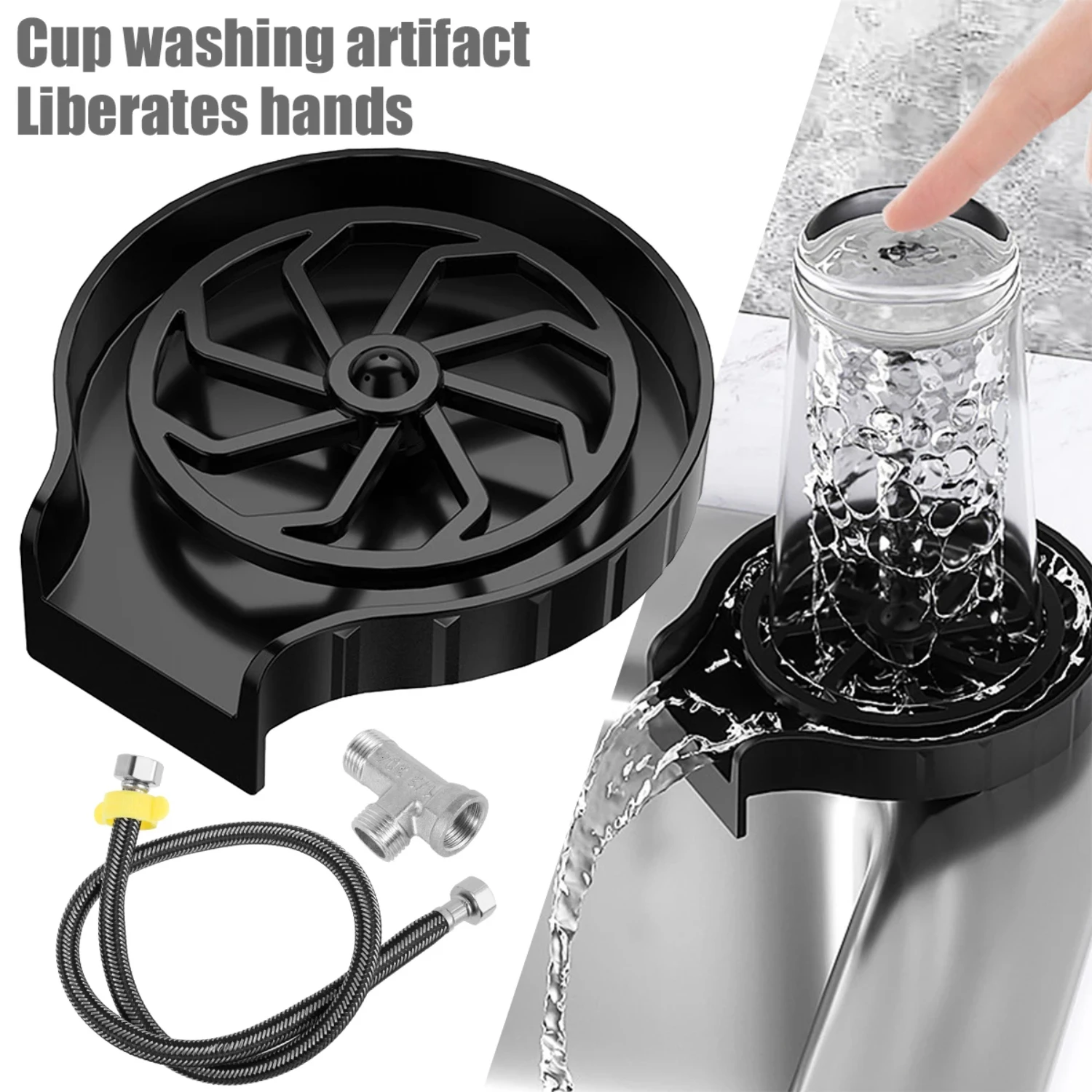 

Faucet Glass Rinser Cup Cleaner Automatic Cup Washer Glass Rinser Kitchen Tools Beer Milk Tea Cup Coffee Pitcher Cleaner