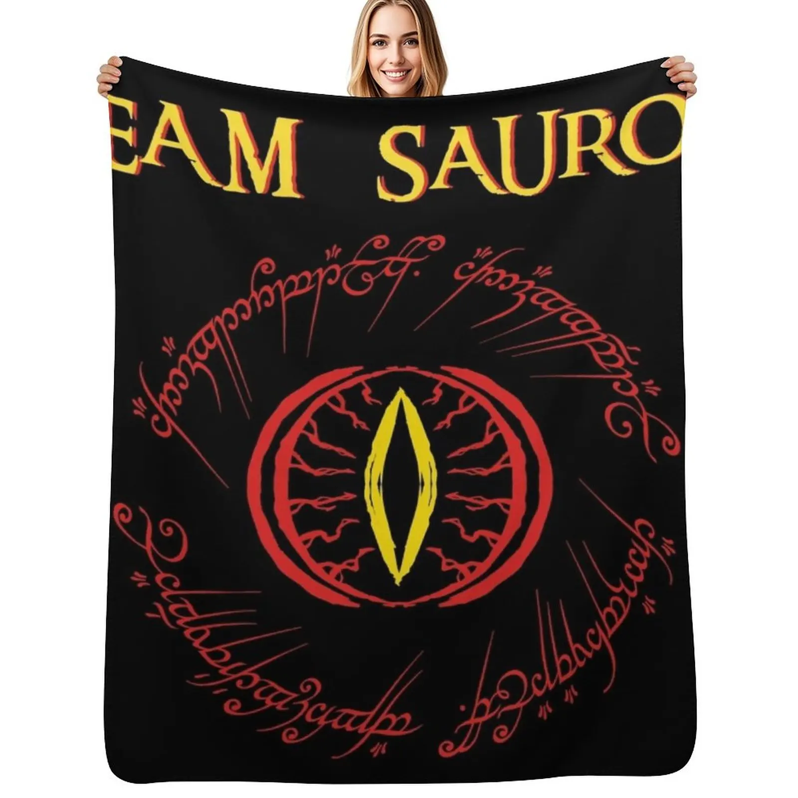 TEAM SAURON Throw Blanket Warm Cozy Throw Blanket for Living Room Couch