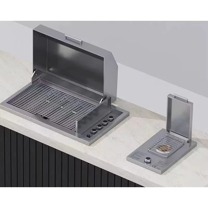 

Customizable Built-in Gas Grill Grill - Restaurant Terrace Outdoor Kitchen 2/3/4/5 Burner, Stainless Steel Commercial