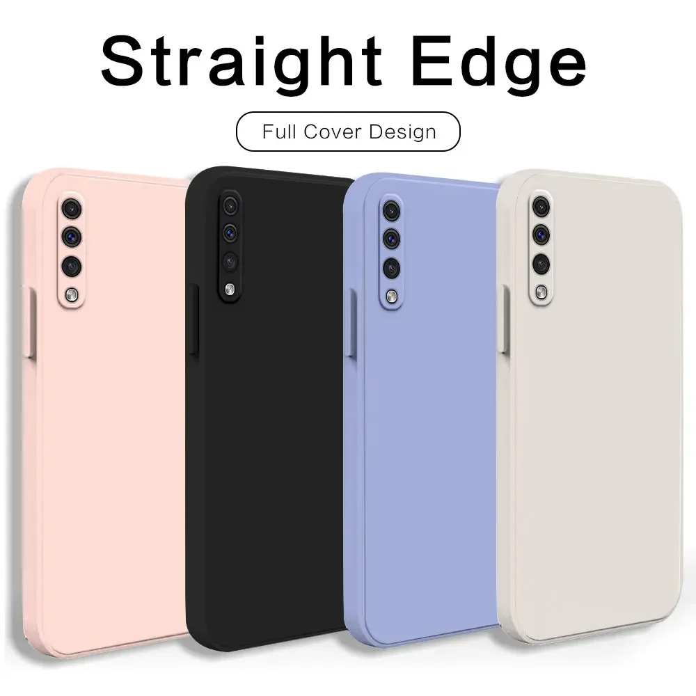 For Samsung A30 Case For Samsung Galaxy A30s Coque Matte Soft Silicone Shockproof Cover Galaxy A20 A20S A21S Square Case Fundas